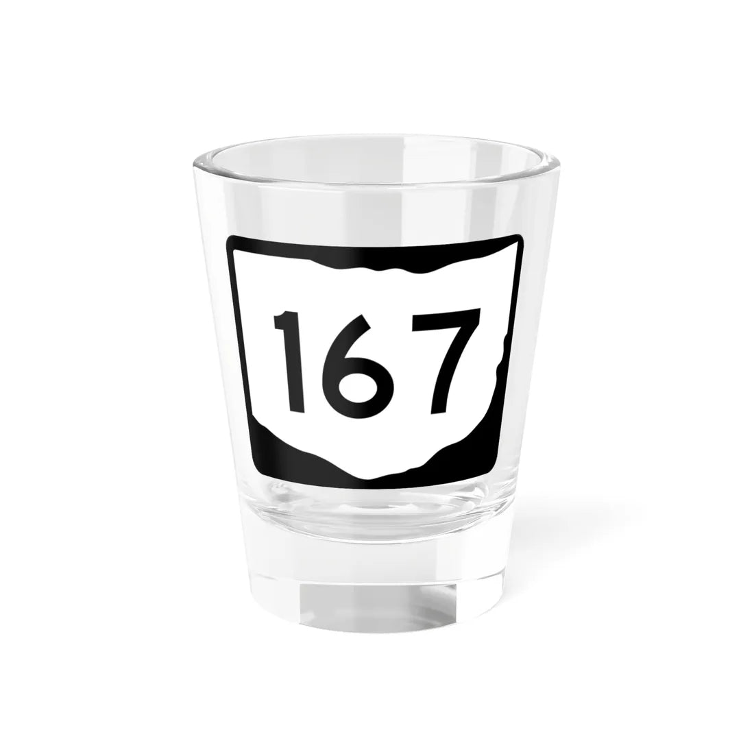 OH-167 (Ohio) (Road Sign) Shot Glass 1.5oz 1.5oz - Go Mug Yourself