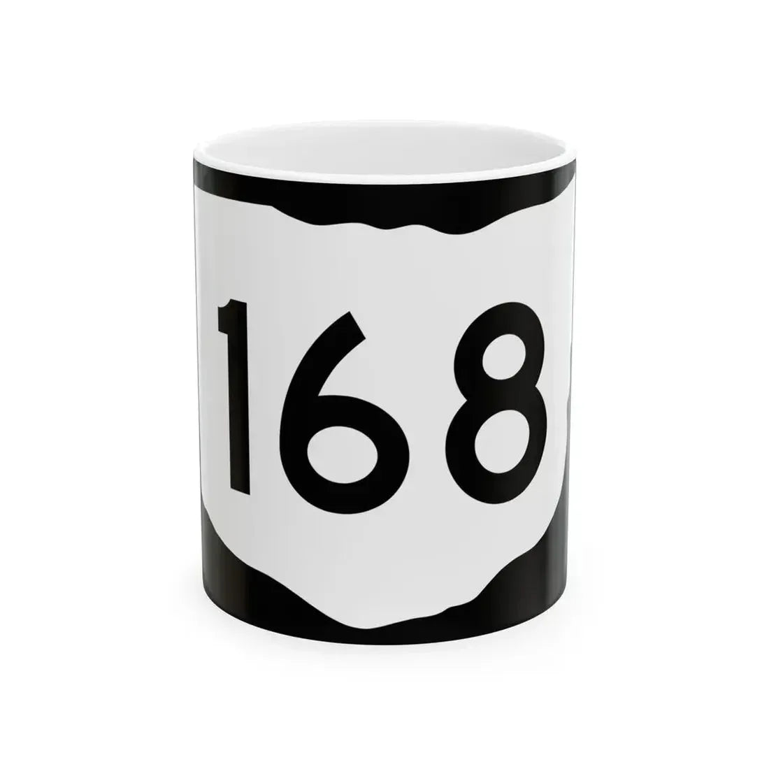 OH-168 (Ohio) (Road Sign) White Coffee Mug 11oz - Go Mug Yourself