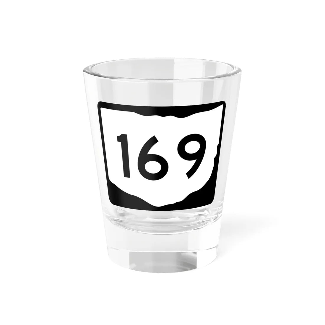 OH-169 (Ohio) (Road Sign) Shot Glass 1.5oz 1.5oz - Go Mug Yourself