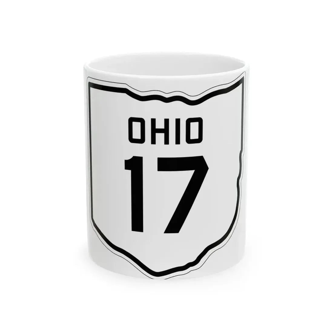 OH-17 1927 (Ohio) (Road Sign) White Coffee Mug 11oz - Go Mug Yourself