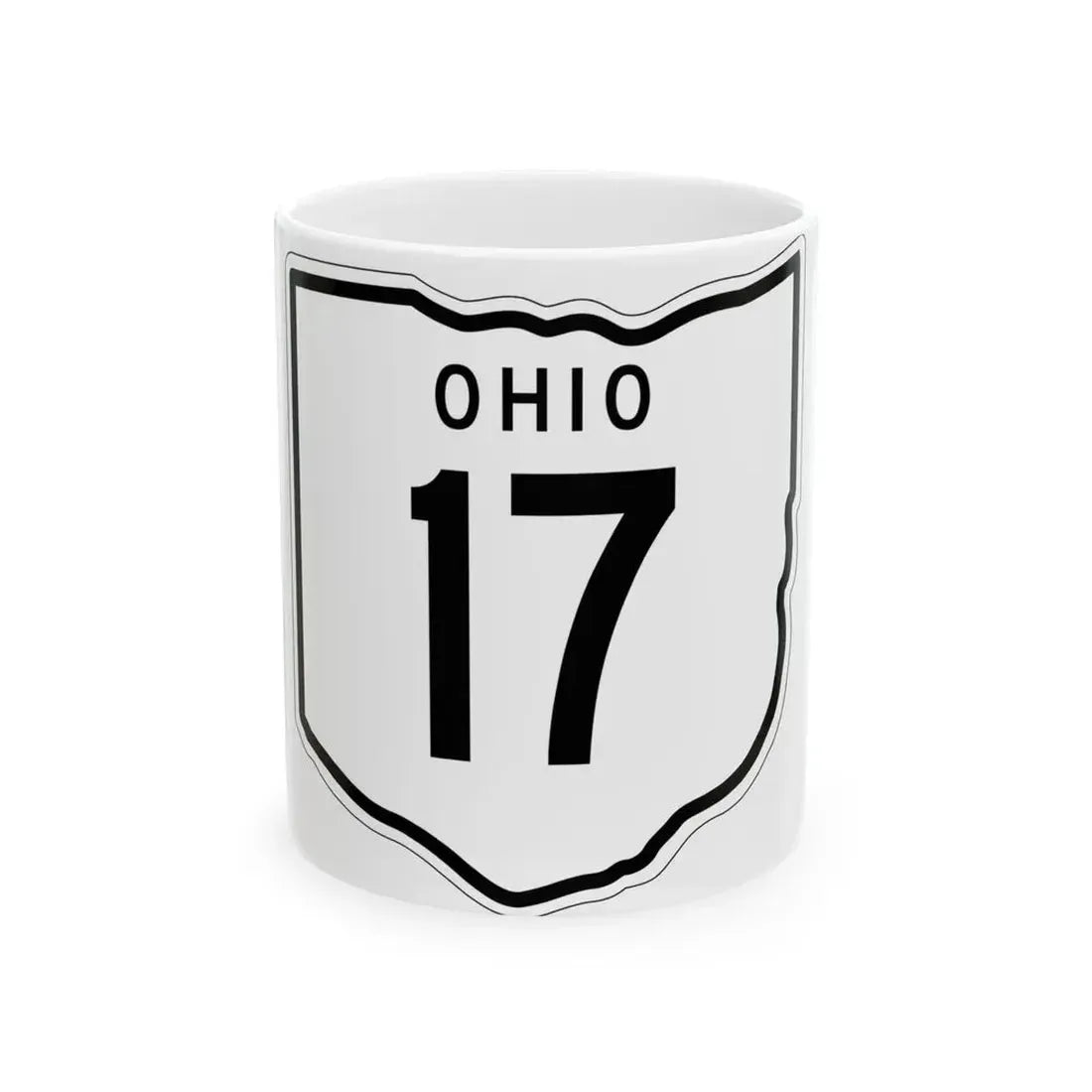 OH-17 1948 (Ohio) (Road Sign) White Coffee Mug 11oz - Go Mug Yourself