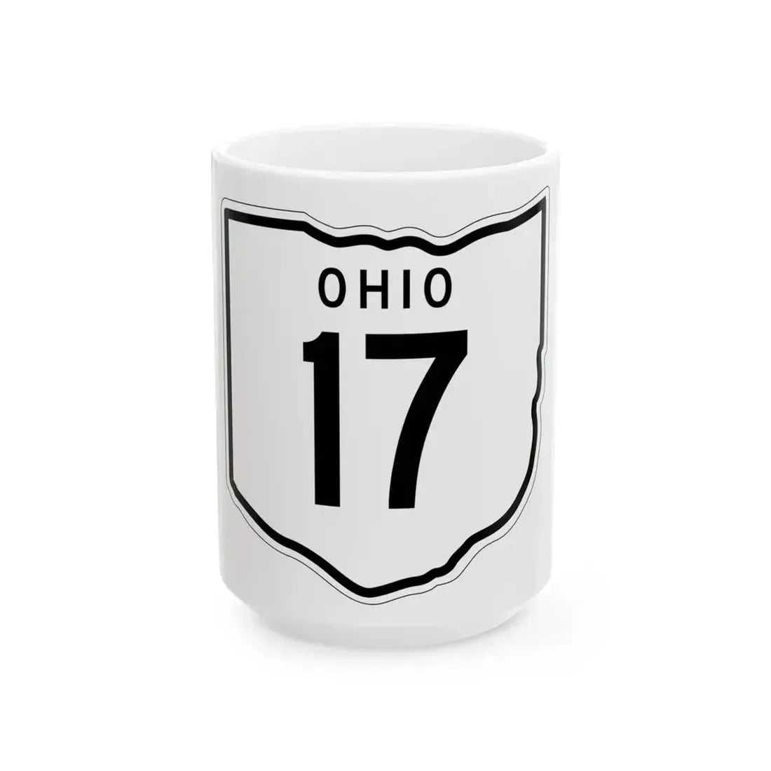 OH-17 1948 (Ohio) (Road Sign) White Coffee Mug 15oz - Go Mug Yourself