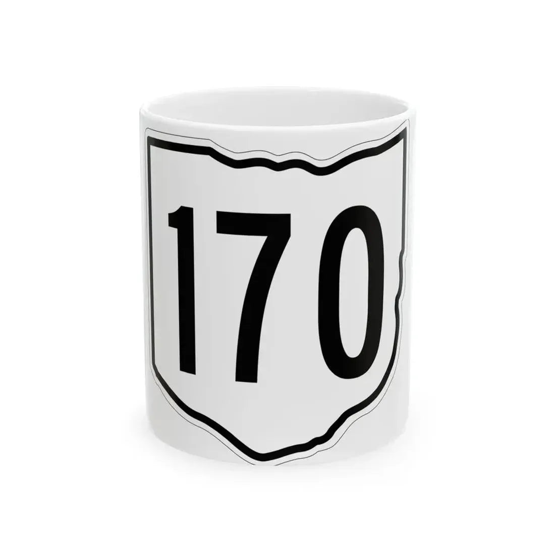 OH-170 1960 (Ohio) (Road Sign) White Coffee Mug 11oz - Go Mug Yourself