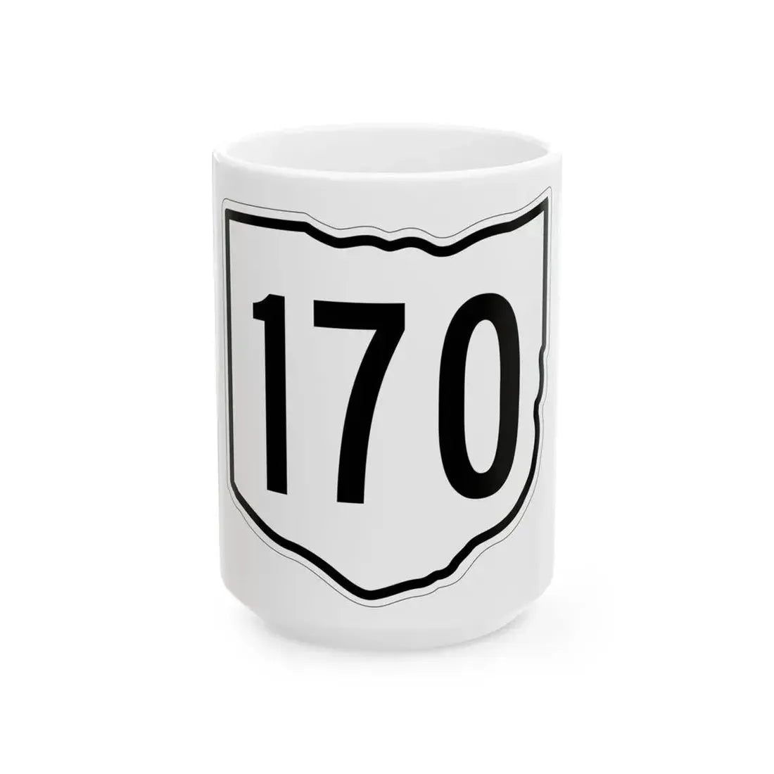 OH-170 1960 (Ohio) (Road Sign) White Coffee Mug 15oz - Go Mug Yourself
