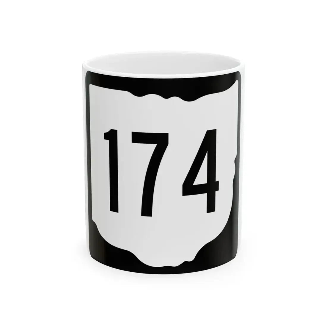 OH-174 1967 (Ohio) (Road Sign) White Coffee Mug 11oz - Go Mug Yourself