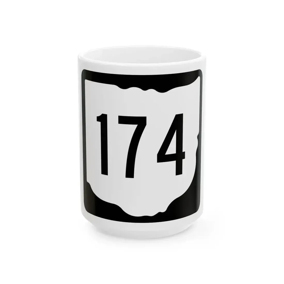 OH-174 1967 (Ohio) (Road Sign) White Coffee Mug 15oz - Go Mug Yourself
