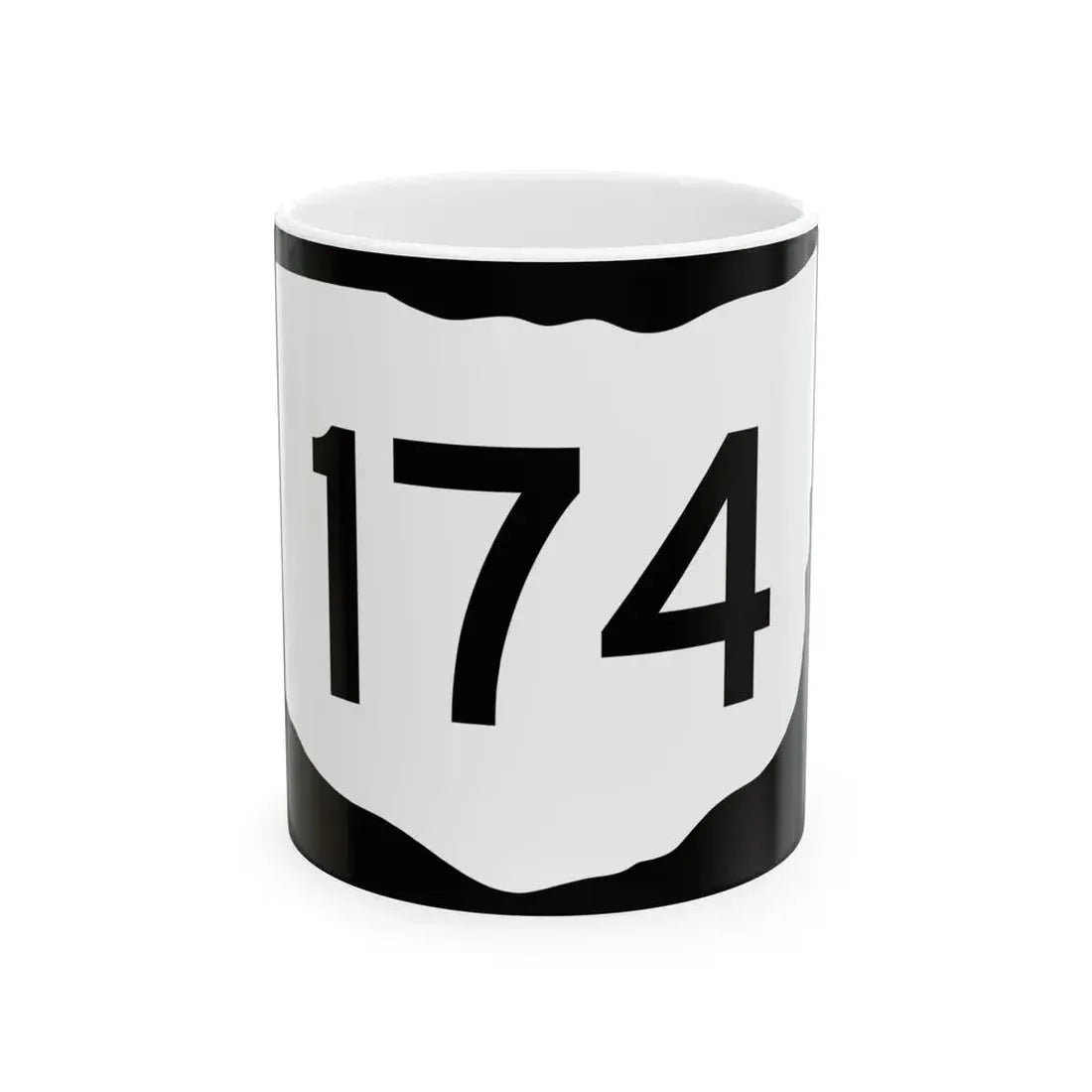 OH-174 (Ohio) (Road Sign) White Coffee Mug 11oz - Go Mug Yourself