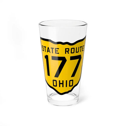 OH-177 1920 (Ohio) (Road Sign) Pint Glass 16oz 16oz - Go Mug Yourself
