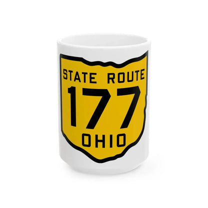 OH-177 1920 (Ohio) (Road Sign) White Coffee Mug 15oz - Go Mug Yourself
