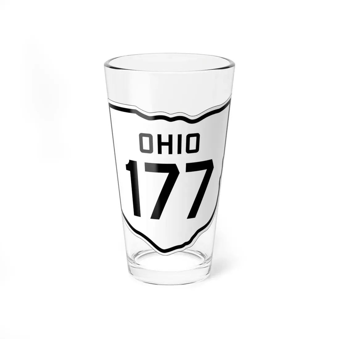 OH-177 1927 (Ohio) (Road Sign) Pint Glass 16oz 16oz - Go Mug Yourself