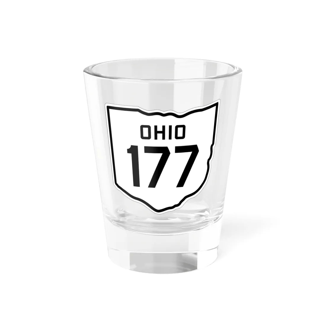 OH-177 1927 (Ohio) (Road Sign) Shot Glass 1.5oz 1.5oz - Go Mug Yourself