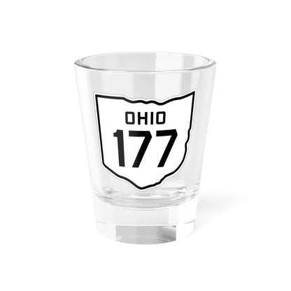 OH-177 1927 (Ohio) (Road Sign) Shot Glass 1.5oz 1.5oz - Go Mug Yourself