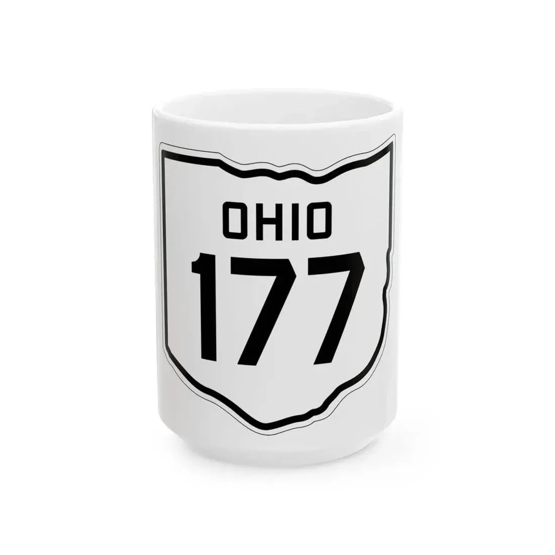 OH-177 1927 (Ohio) (Road Sign) White Coffee Mug 15oz - Go Mug Yourself