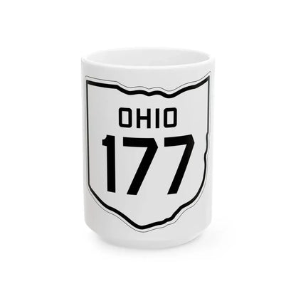 OH-177 1927 (Ohio) (Road Sign) White Coffee Mug 15oz - Go Mug Yourself