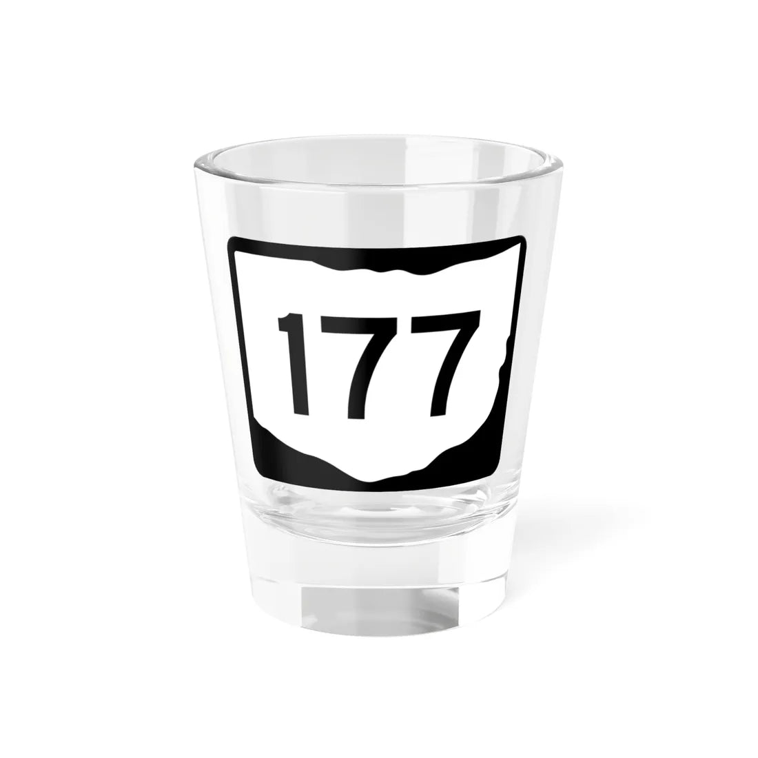 OH-177 (Ohio) (Road Sign) Shot Glass 1.5oz 1.5oz - Go Mug Yourself