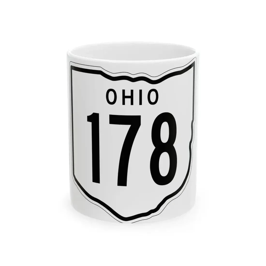 OH-178 1948 (Ohio) (Road Sign) White Coffee Mug 11oz - Go Mug Yourself