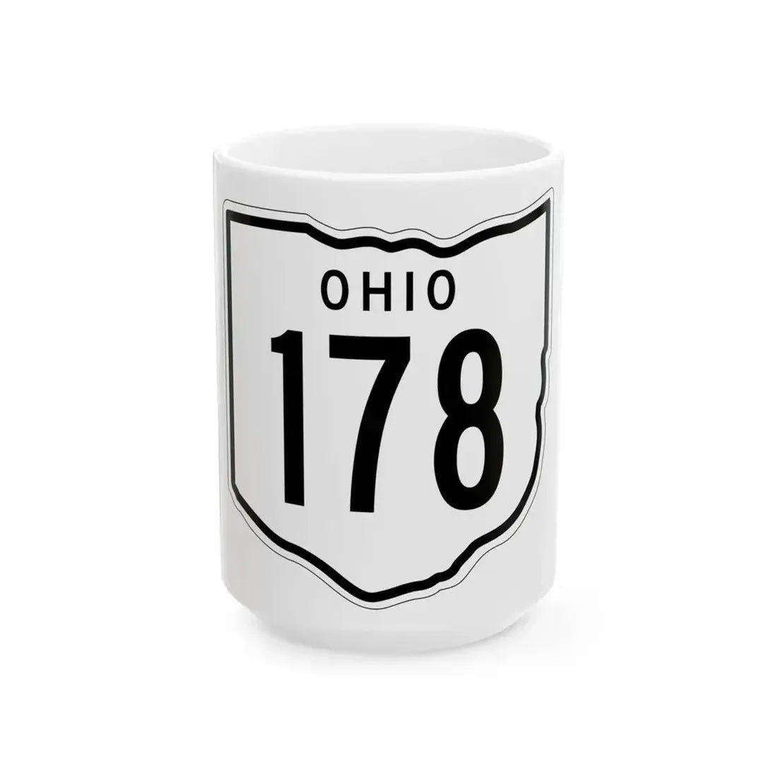 OH-178 1948 (Ohio) (Road Sign) White Coffee Mug 15oz - Go Mug Yourself