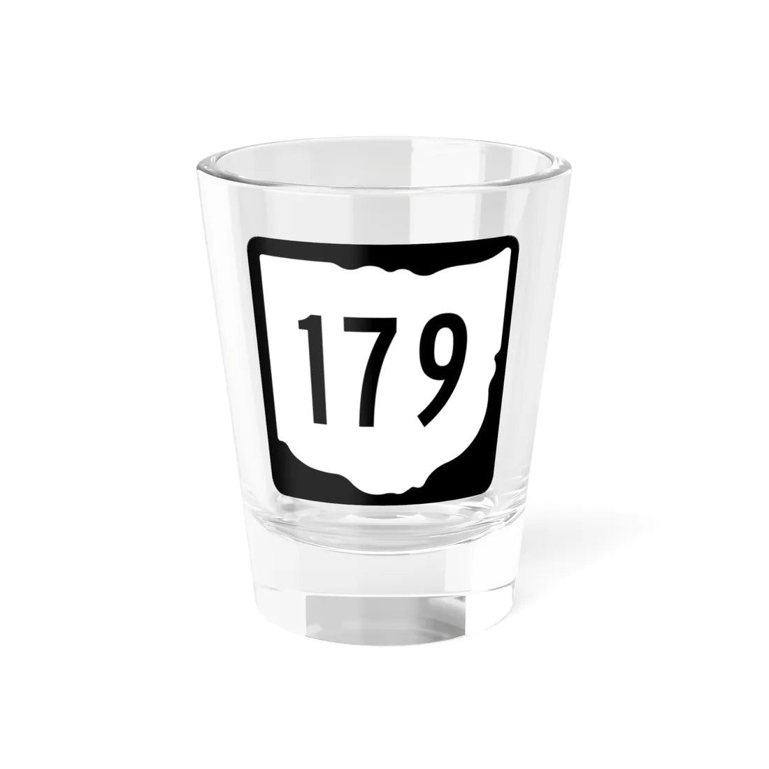 OH-179 1967 (Ohio) (Road Sign) Shot Glass 1.5oz 1.5oz - Go Mug Yourself