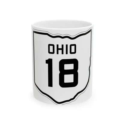 OH-18 1927 (Ohio) (Road Sign) White Coffee Mug 11oz - Go Mug Yourself