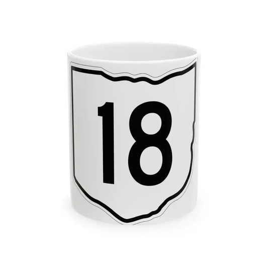 OH-18 1960 (Ohio) (Road Sign) White Coffee Mug 11oz - Go Mug Yourself
