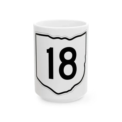 OH-18 1960 (Ohio) (Road Sign) White Coffee Mug 15oz - Go Mug Yourself