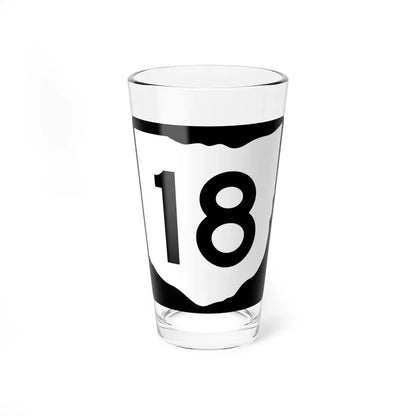 OH-18 (Ohio) (Road Sign) Pint Glass 16oz 16oz - Go Mug Yourself