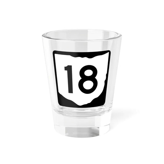OH-18 (Ohio) (Road Sign) Shot Glass 1.5oz 1.5oz - Go Mug Yourself