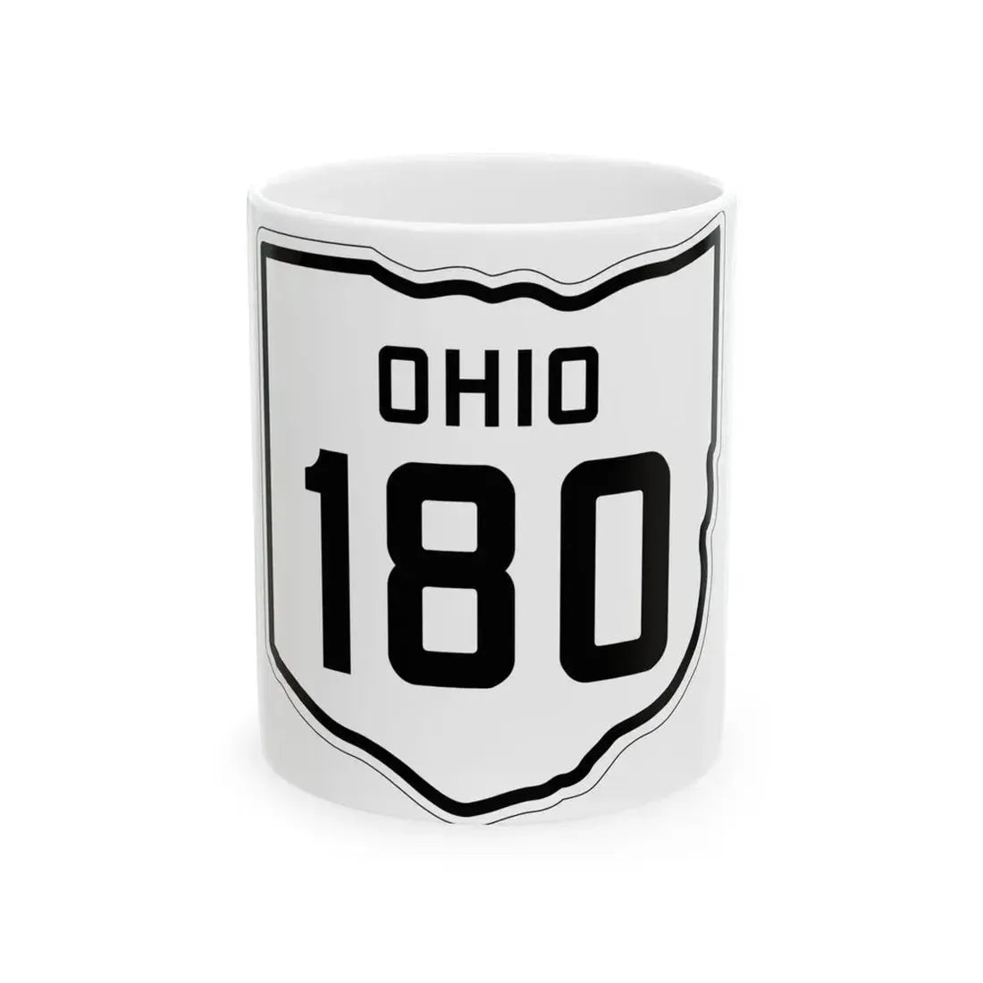 OH-180 1927 (Ohio) (Road Sign) White Coffee Mug 11oz - Go Mug Yourself