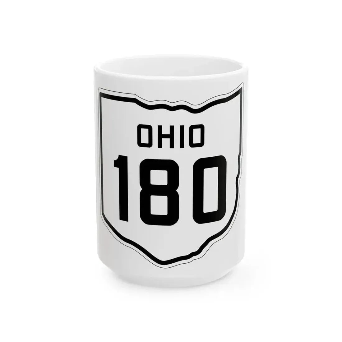 OH-180 1927 (Ohio) (Road Sign) White Coffee Mug 15oz - Go Mug Yourself