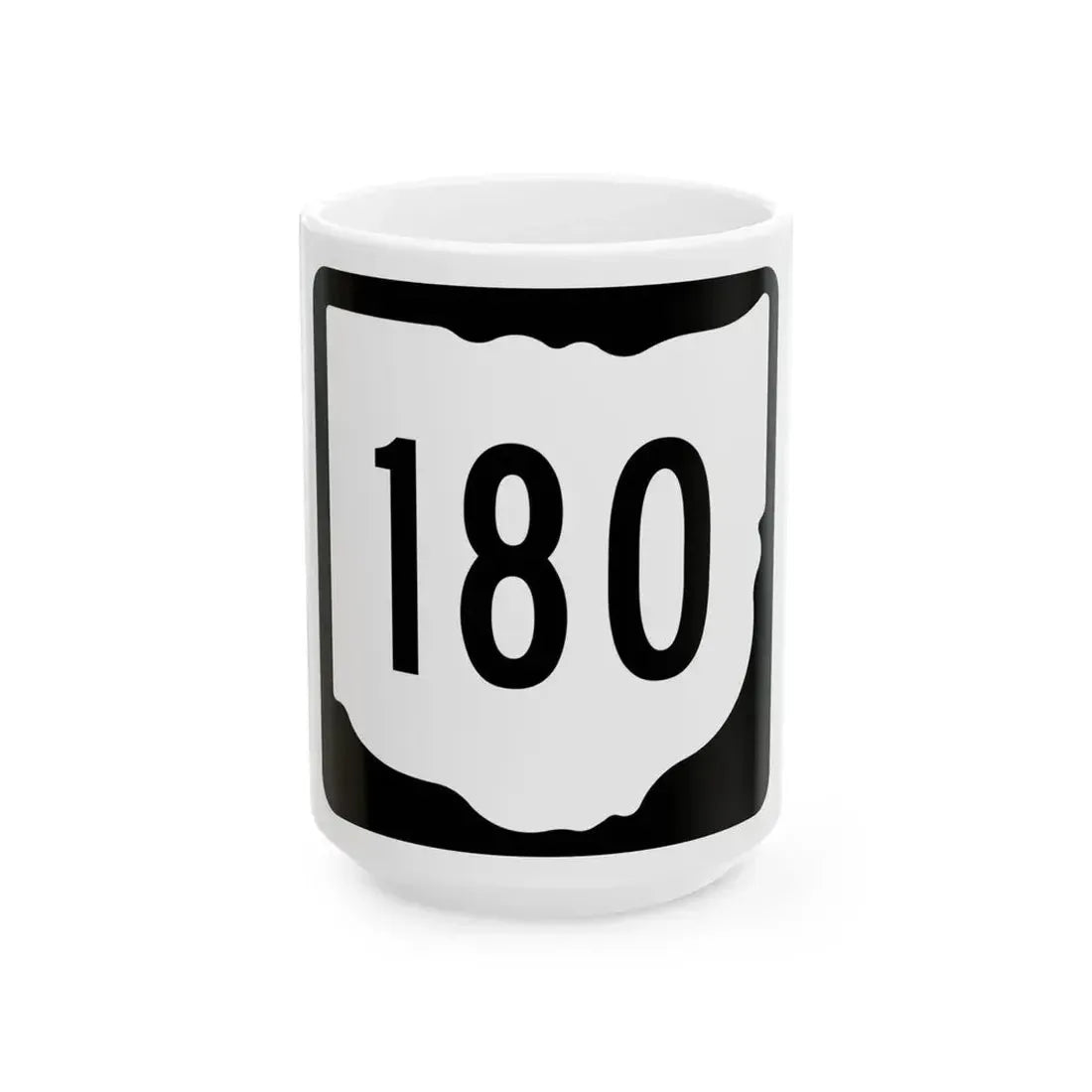 OH-180 1967 (Ohio) (Road Sign) White Coffee Mug 15oz - Go Mug Yourself