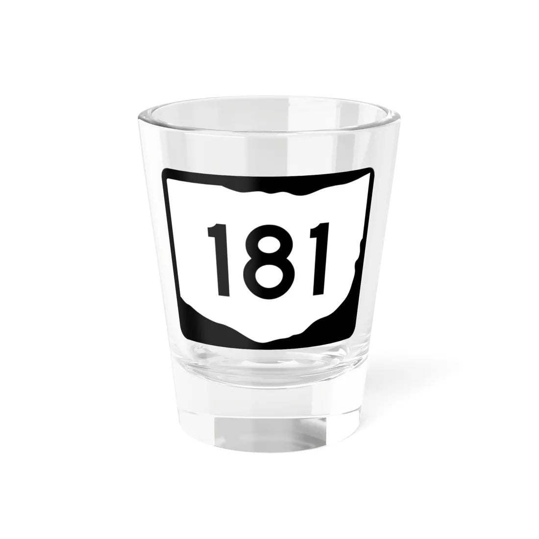 OH-181 (Ohio) (Road Sign) Shot Glass 1.5oz 1.5oz - Go Mug Yourself