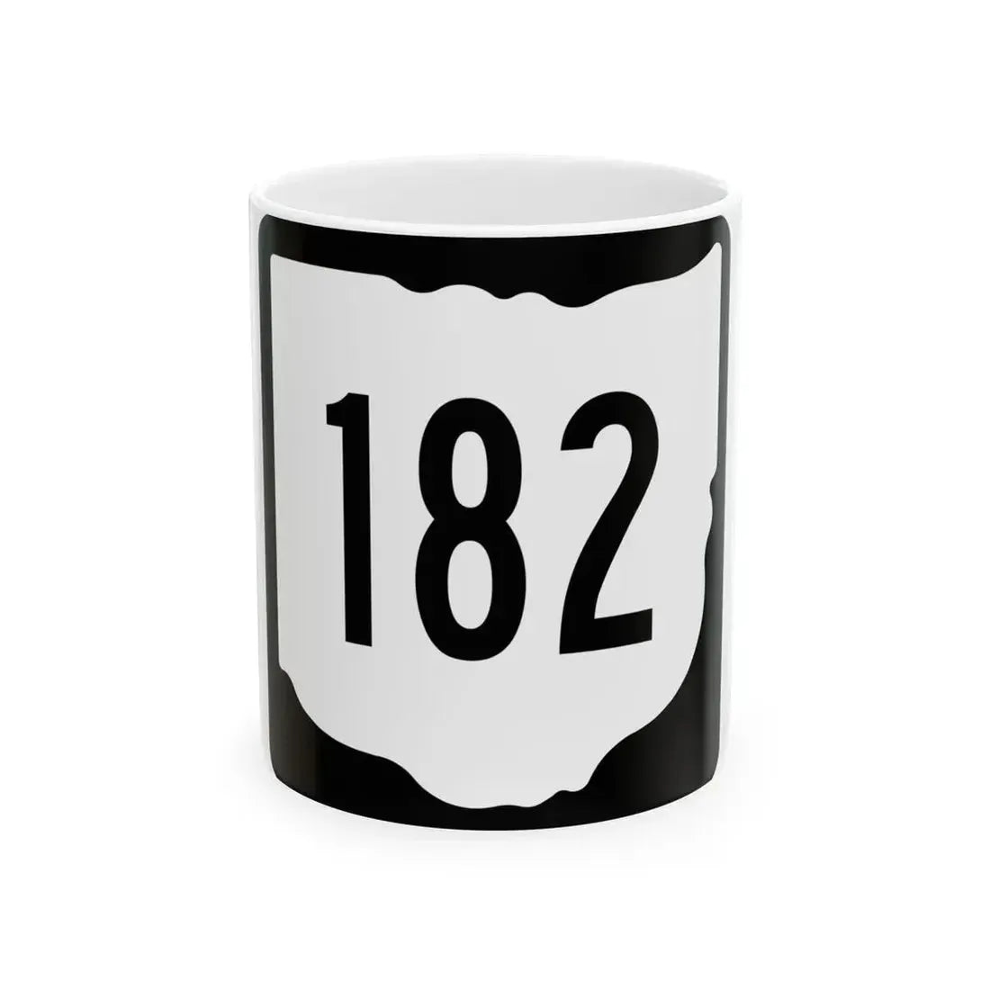 OH-182 1967 (Ohio) (Road Sign) White Coffee Mug 11oz - Go Mug Yourself