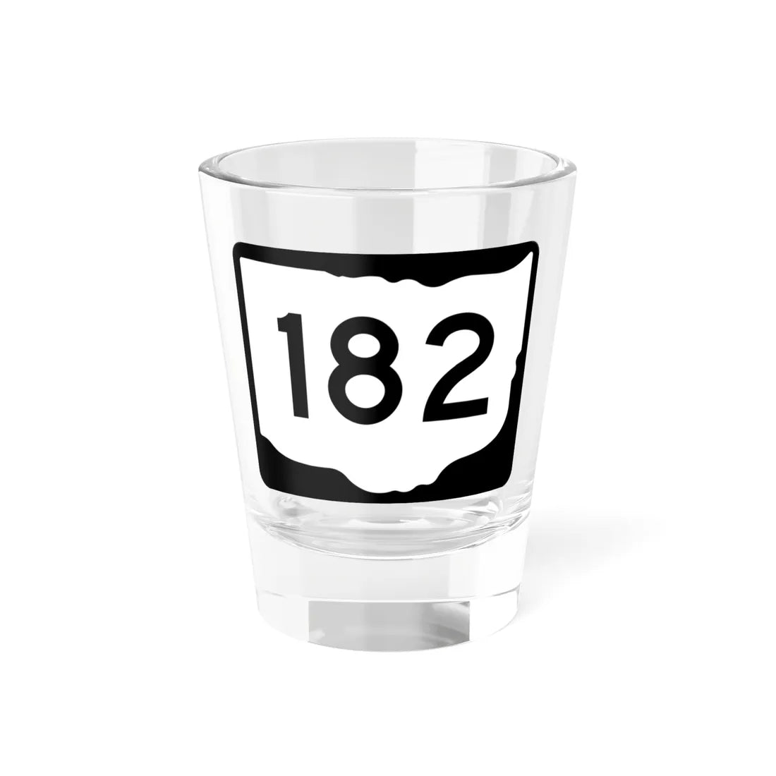 OH-182 (Ohio) (Road Sign) Shot Glass 1.5oz 1.5oz - Go Mug Yourself