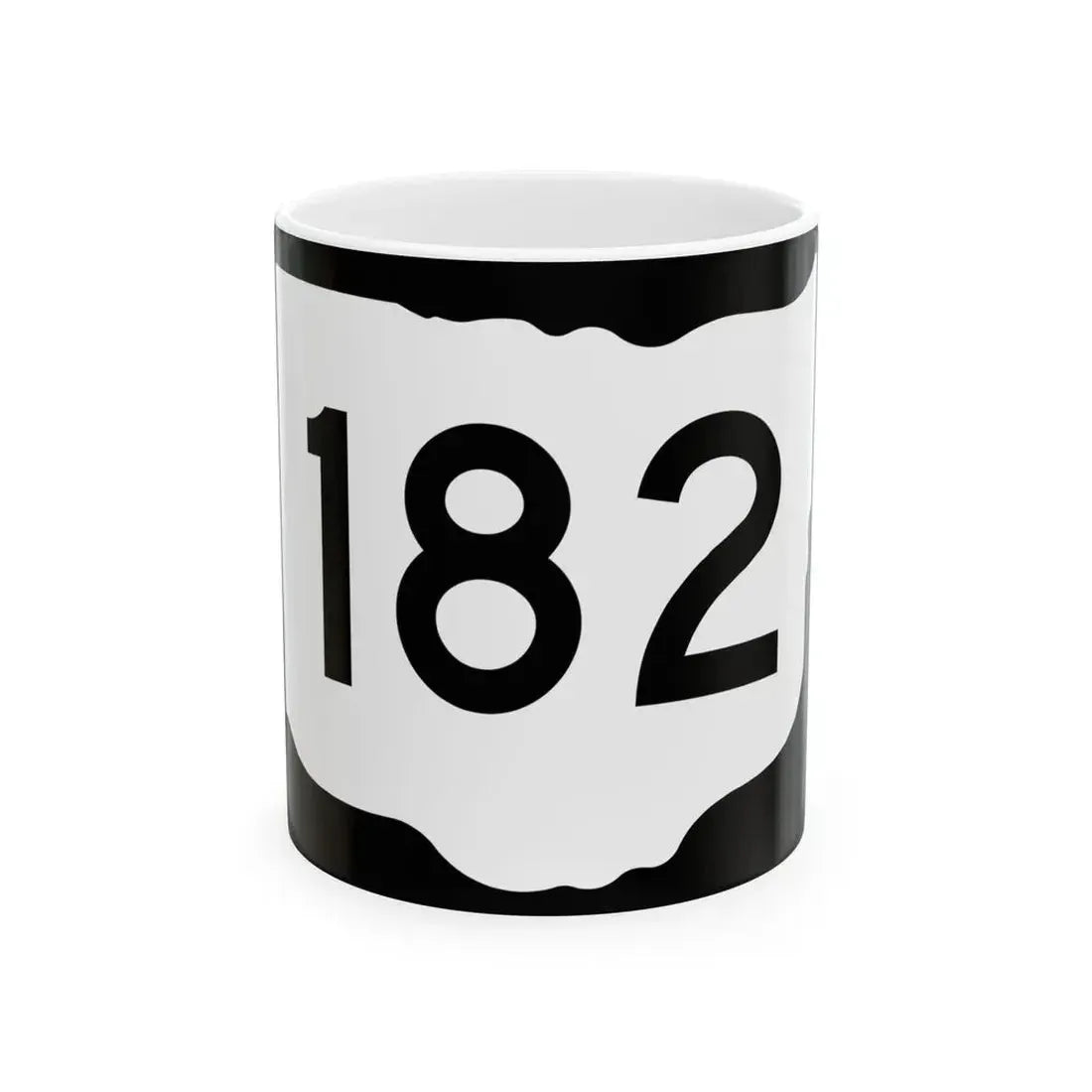 OH-182 (Ohio) (Road Sign) White Coffee Mug 11oz - Go Mug Yourself
