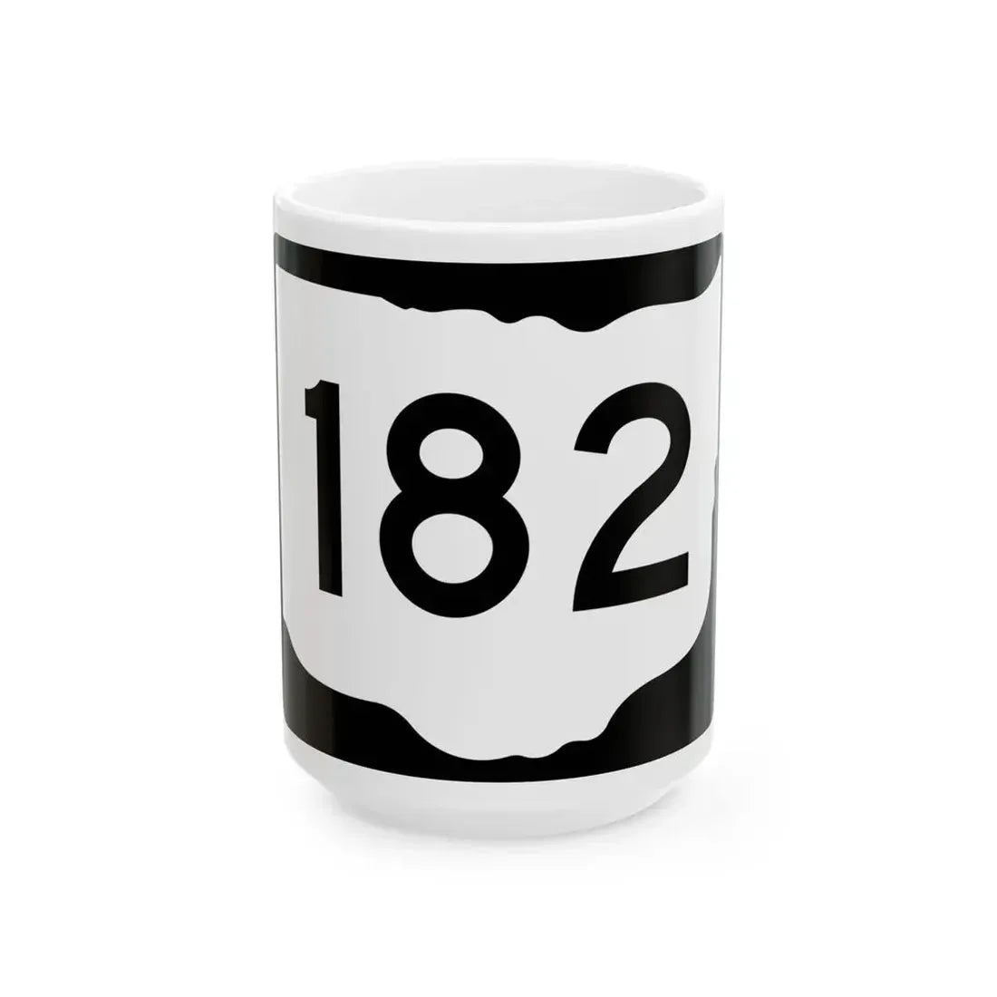OH-182 (Ohio) (Road Sign) White Coffee Mug 15oz - Go Mug Yourself
