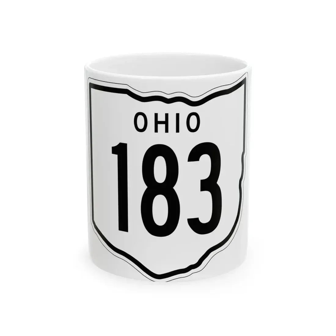 OH-183 1948 (Ohio) (Road Sign) White Coffee Mug 11oz - Go Mug Yourself