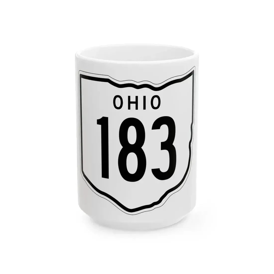 OH-183 1948 (Ohio) (Road Sign) White Coffee Mug 15oz - Go Mug Yourself