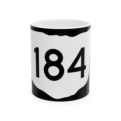 OH-184 (Ohio) (Road Sign) White Coffee Mug 11oz - Go Mug Yourself
