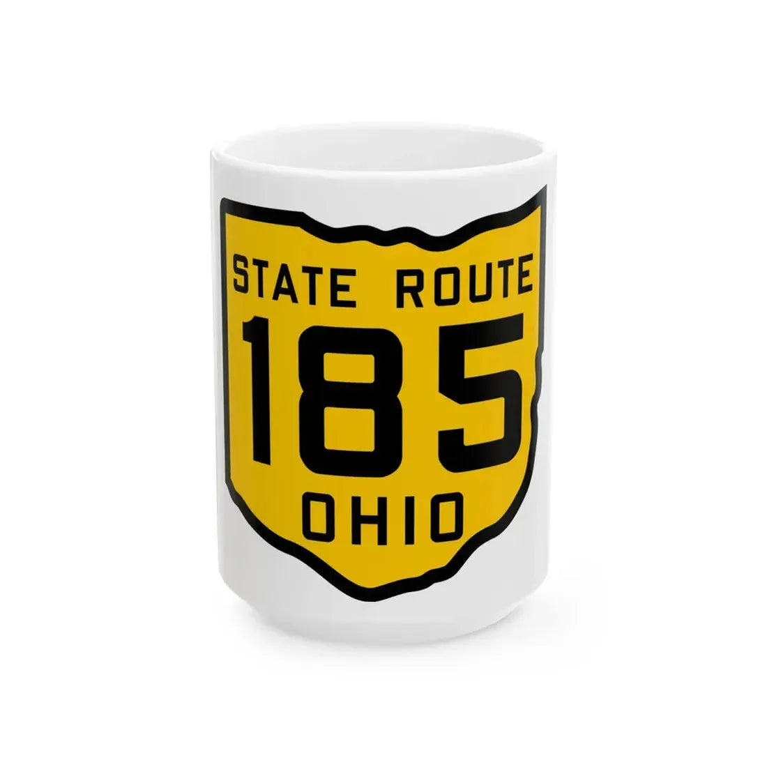 OH-185 1920 (Ohio) (Road Sign) White Coffee Mug 15oz - Go Mug Yourself