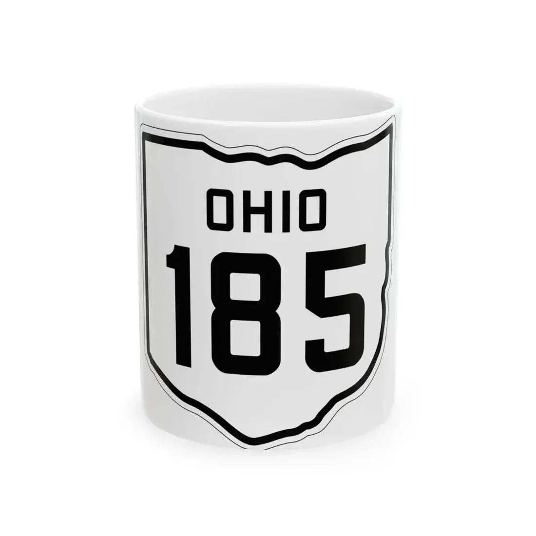 OH-185 1927 (Ohio) (Road Sign) White Coffee Mug 11oz - Go Mug Yourself