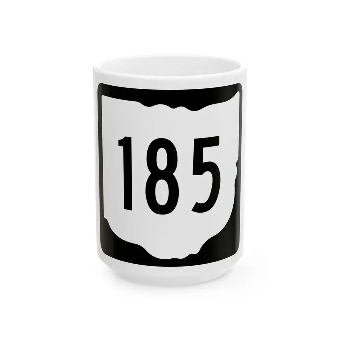 OH-185 1967 (Ohio) (Road Sign) White Coffee Mug 15oz - Go Mug Yourself