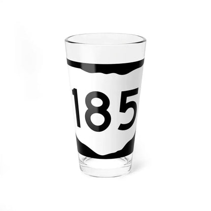 OH-185 (Ohio) (Road Sign) Pint Glass 16oz 16oz - Go Mug Yourself