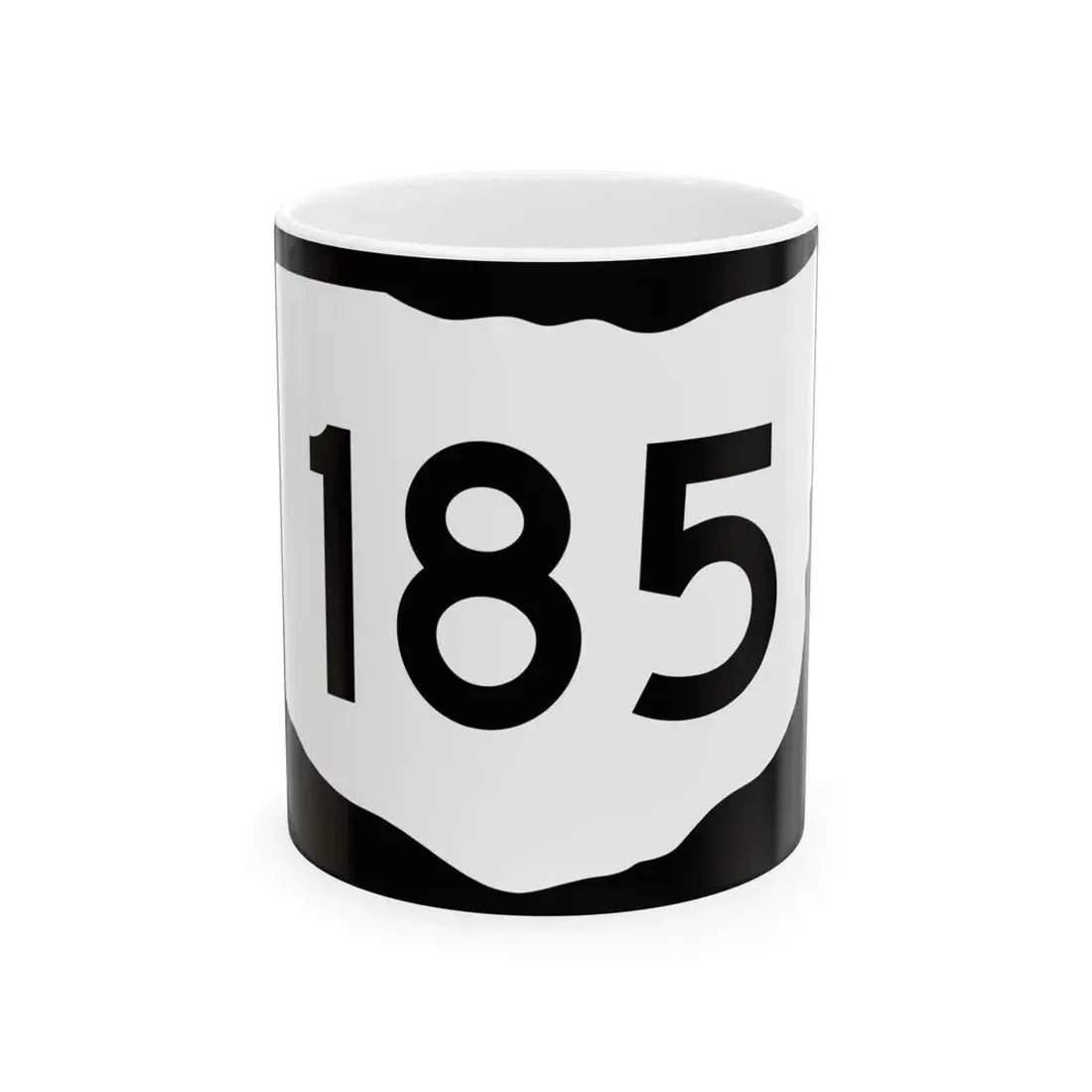 OH-185 (Ohio) (Road Sign) White Coffee Mug 11oz - Go Mug Yourself