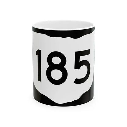 OH-185 (Ohio) (Road Sign) White Coffee Mug 11oz - Go Mug Yourself