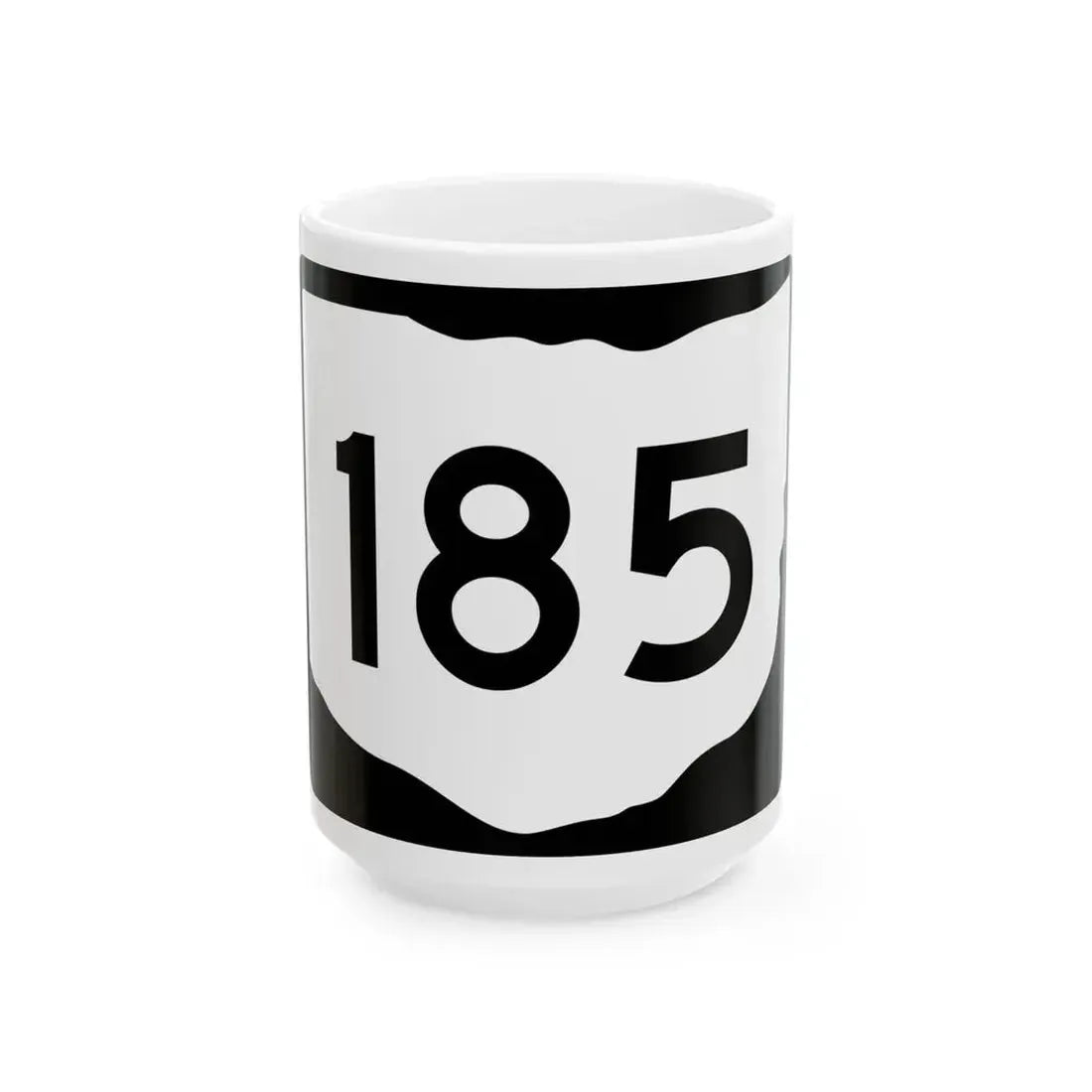 OH-185 (Ohio) (Road Sign) White Coffee Mug 15oz - Go Mug Yourself