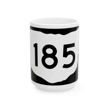 OH-185 (Ohio) (Road Sign) White Coffee Mug 15oz - Go Mug Yourself