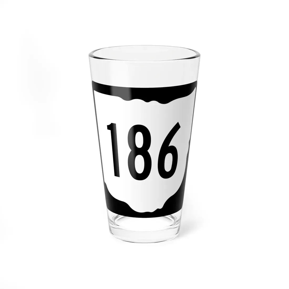 OH-186 1967 (Ohio) (Road Sign) Pint Glass 16oz 16oz - Go Mug Yourself