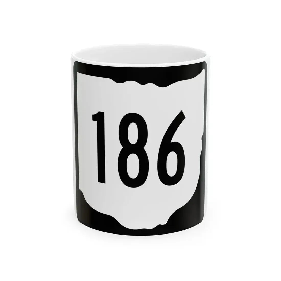 OH-186 1967 (Ohio) (Road Sign) White Coffee Mug 11oz - Go Mug Yourself