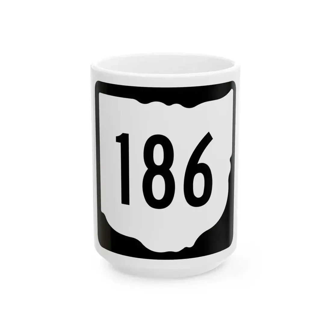 OH-186 1967 (Ohio) (Road Sign) White Coffee Mug 15oz - Go Mug Yourself
