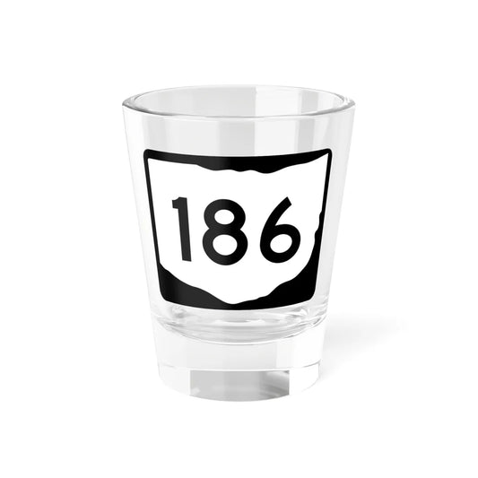 OH-186 (Ohio) (Road Sign) Shot Glass 1.5oz 1.5oz - Go Mug Yourself